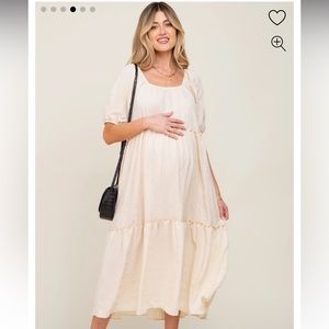NEW Cream Off Shoulder Midi Dress